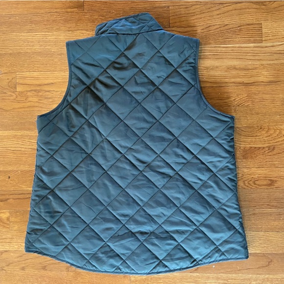 Market & Spruce Women’s Wilco Solid Quilted Vest Size 1X Dark Green - Picture 4 of 6